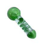 Color Accented Glycerin Swirl Spoon / Green